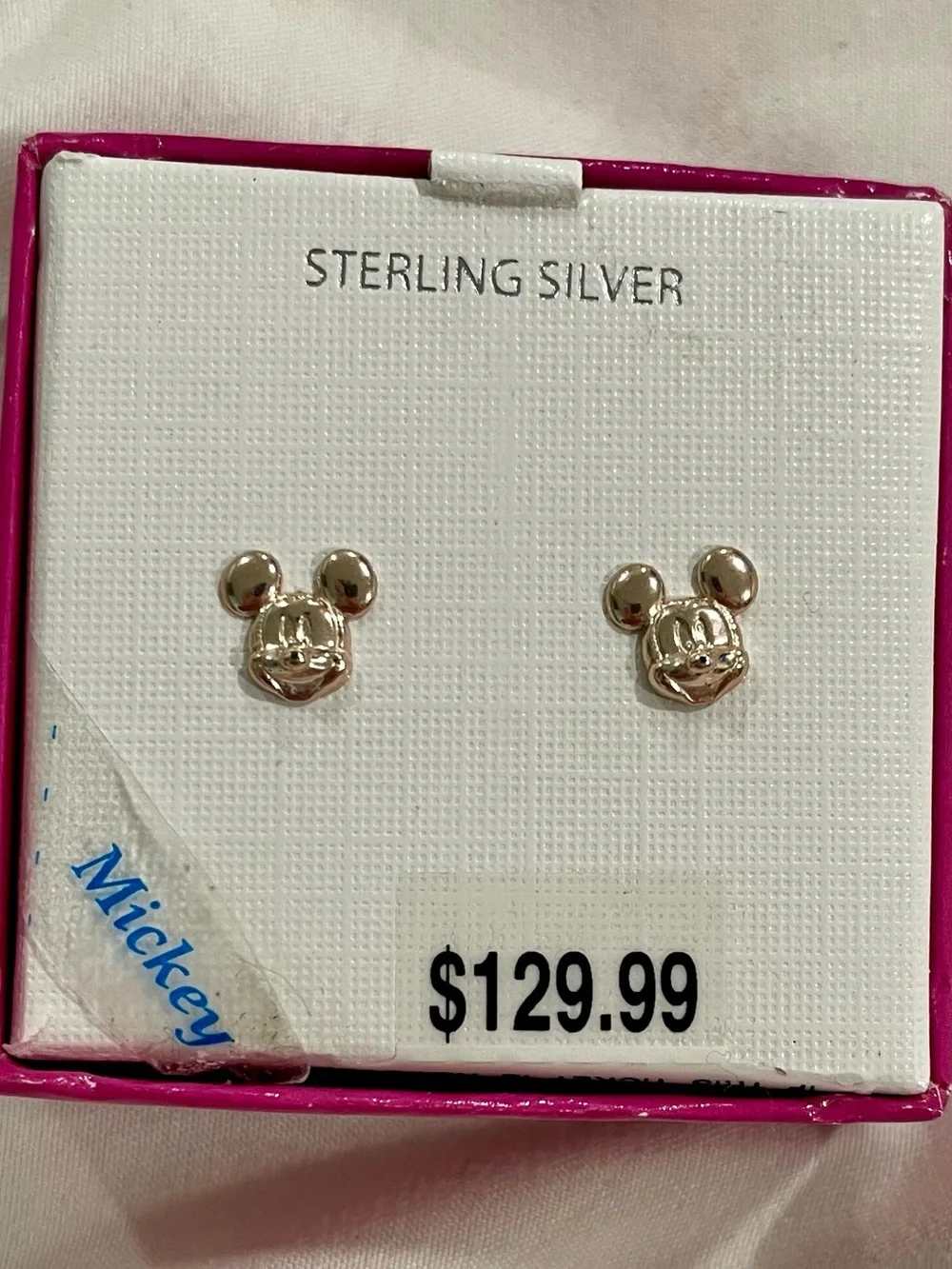 NWT Disney Mickey Mouse Icon 925 Sterling Silver Stud Earrings - New in Box